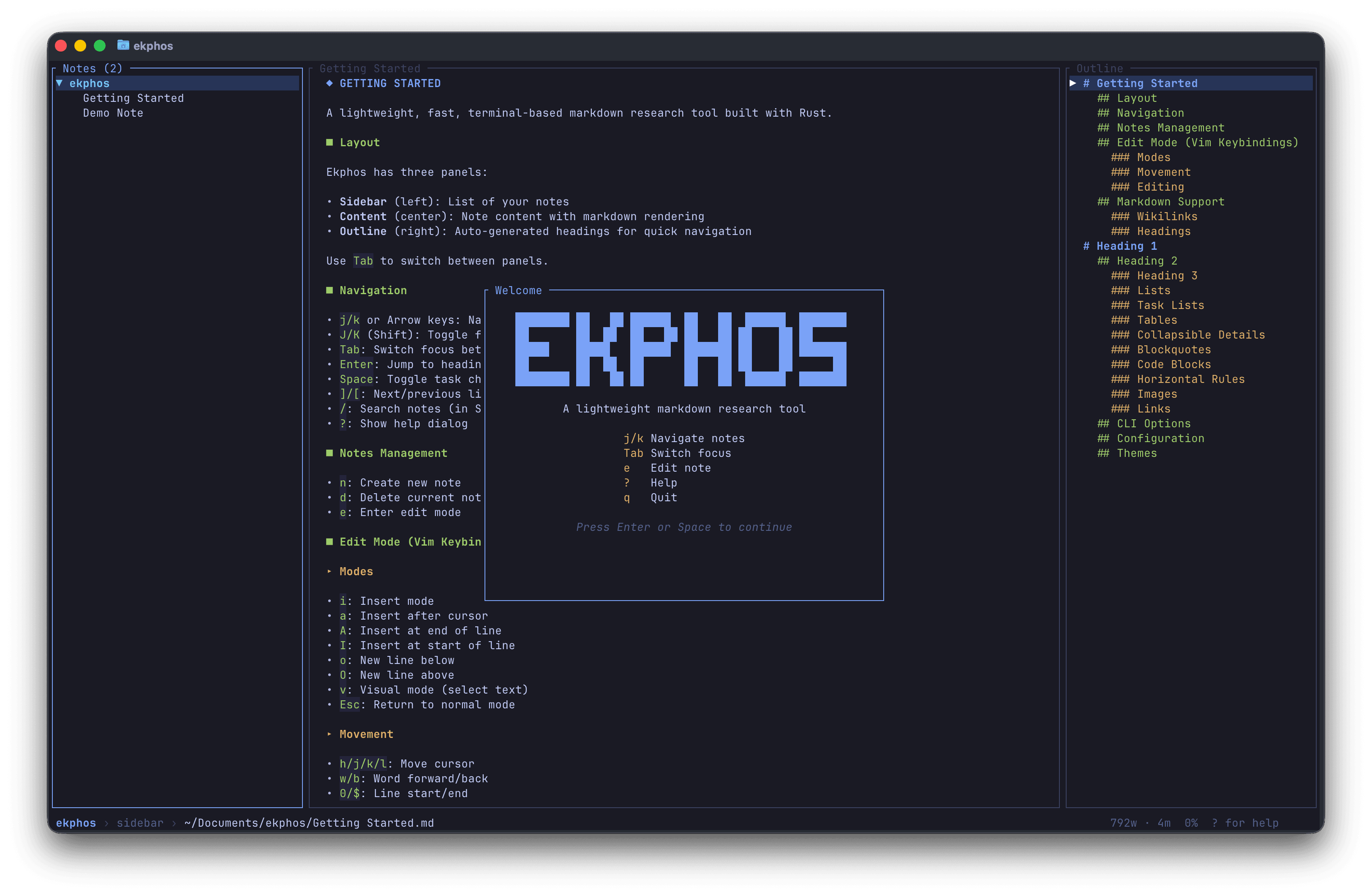 Ekphos screenshot